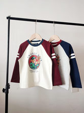 现货韩版童装国内专柜外贸尾单男童2色插肩长袖T恤TTLA233801K
