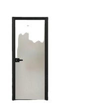 厕所玻璃门卫生间门玻璃铝合金平开门窄浴室厨房推拉门包安装跨境