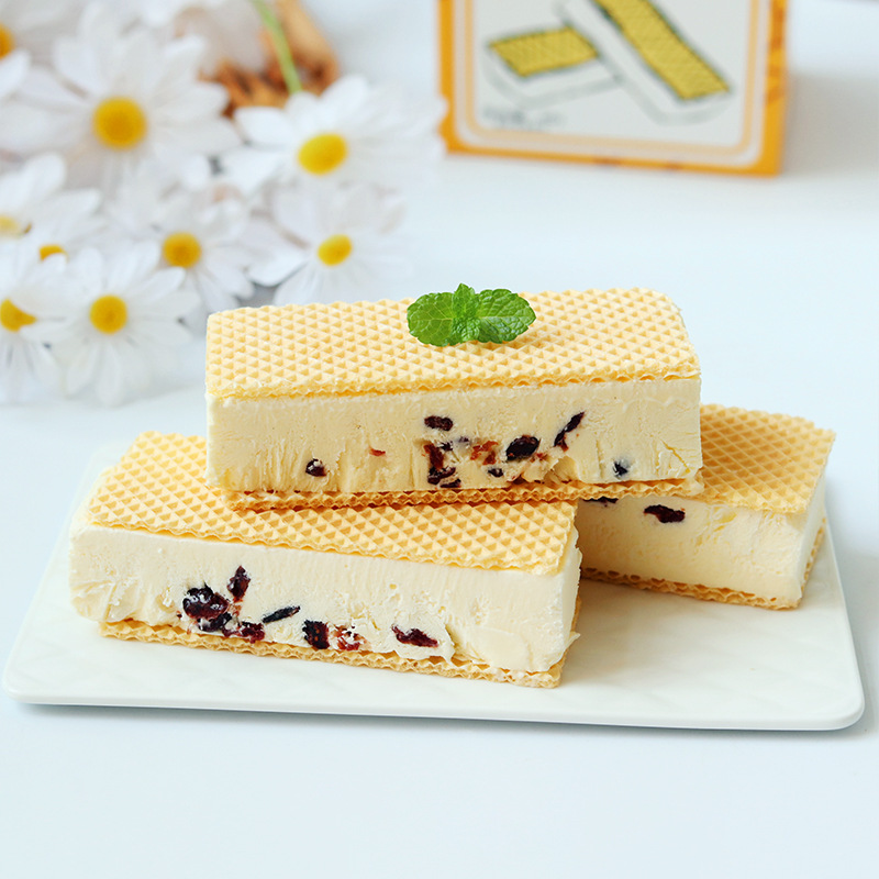 黄百吉雪脆片80g威化饼干片自制冰淇淋巧克力饼干办公休闲零食