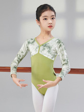 舞蹈服儿童女练功服秋冬季芭蕾舞练功服新款丝绒长袖中国舞跳舞裙