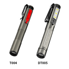 跨境LED白光+黄光笔灯 内置TYPE-C充电带笔夹小巧便携 UV紫光手电