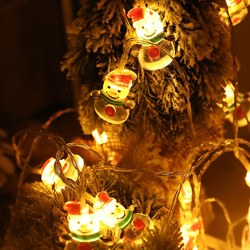 led圣诞灯串圣诞树圣诞老人雪人节日装饰灯装饰圣诞节