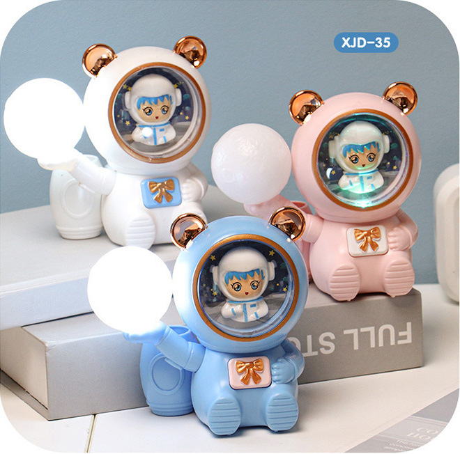 New Fun Electric Cartoon Series Small Night Lamp with Space Stars Educational Children's Toys Wholesale