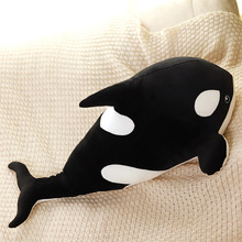 卡通黑色虎鲸玩偶公仔鲸鲨鱼毛绒玩具小号男孩睡觉抱枕儿童布娃娃