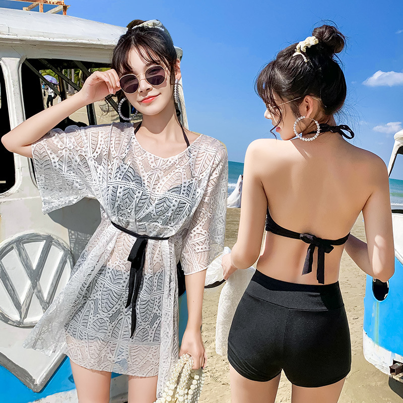 Popular Swimwear Women's Slim Looking Belly Covering Sexy Swimsuit Lace Blouse Conservative Three-Piece Suit Hot Spring Bathing Suit Wholesale