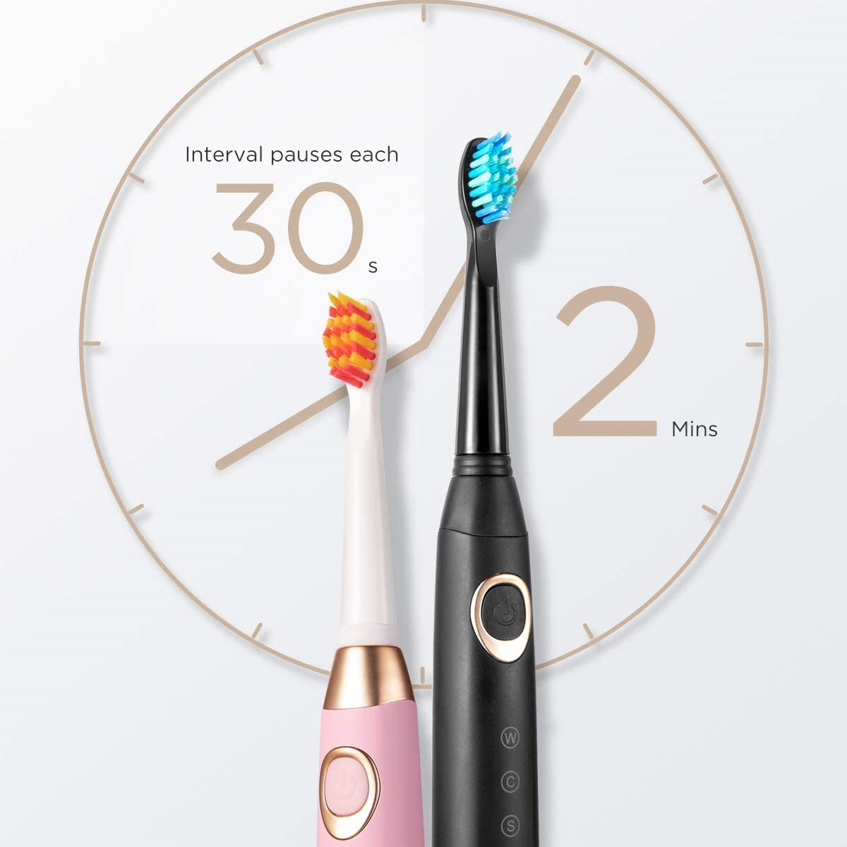 Fairywill D8 Sonic Electric Toothbrush Adult Rechargeable Couple's Automatic White Toothbrush Fw508