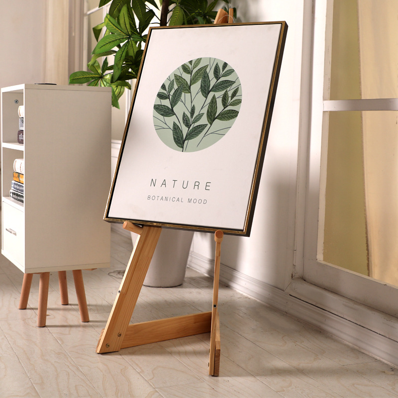 木制展架商场立式落地式海报架kt板支架迎宾架子木制展示牌展示架