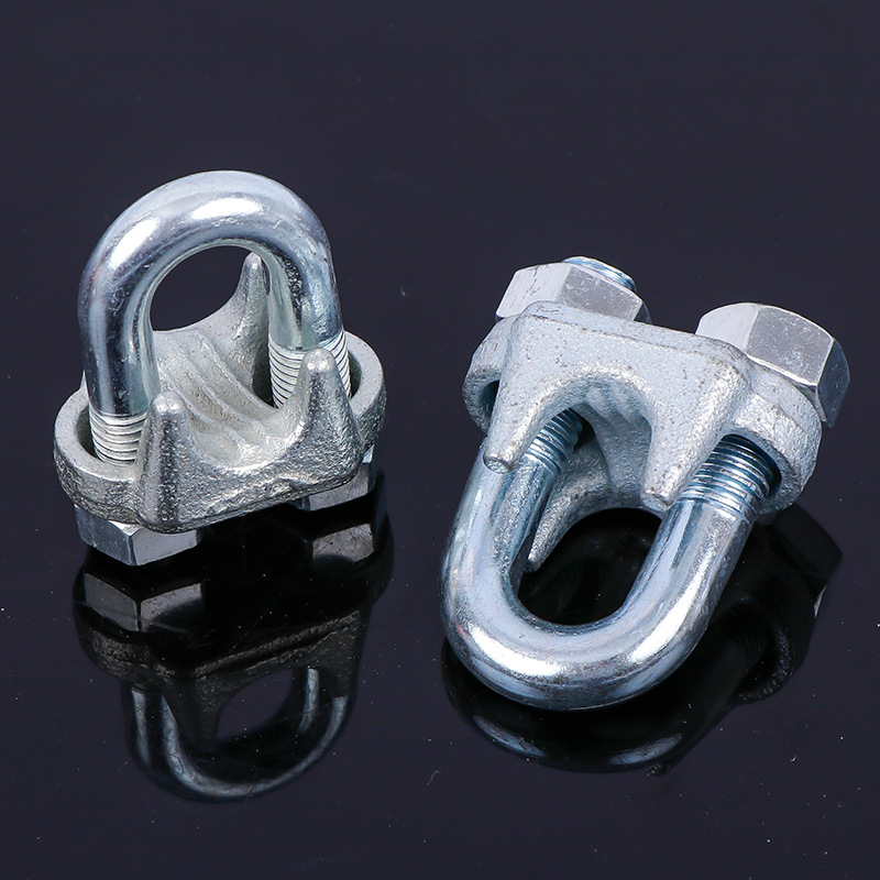 轻型钢丝绳卡头批发 钢丝绳绳卡夹镀锌卡扣 五金索具钢丝绳锁扣