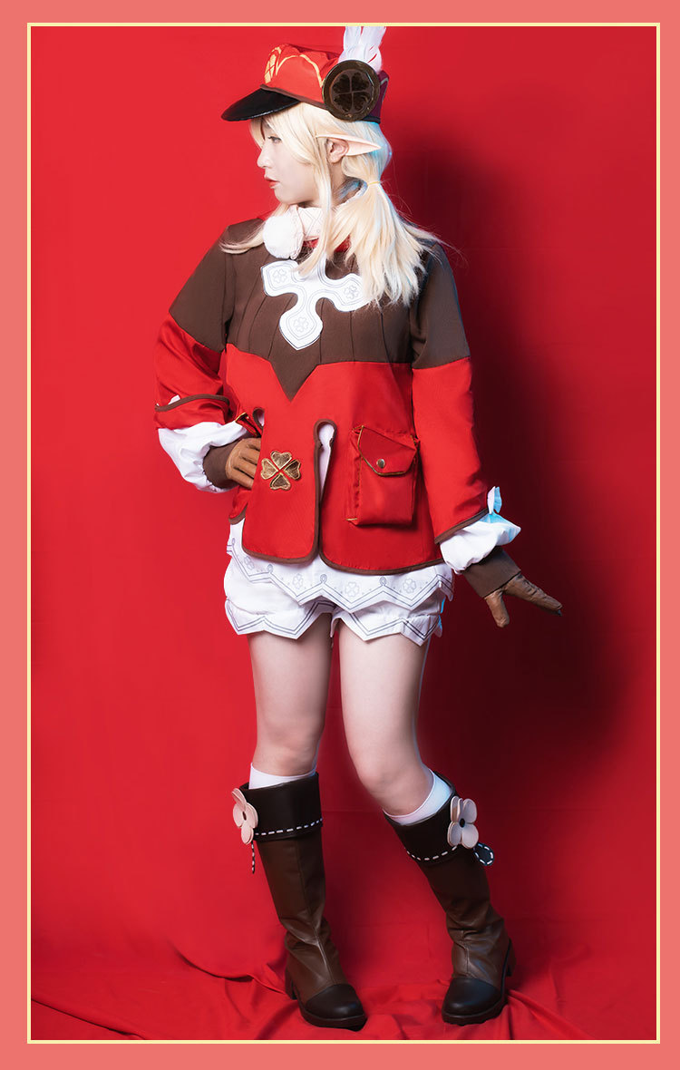 原神cos服 儿童亲子可莉衣服 背包假发可爱萝莉套装cosplay服装女