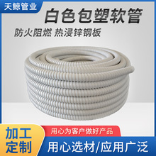 厂家批发白色包塑软管软线管防火阻燃金属软管蛇皮管穿线波纹电管