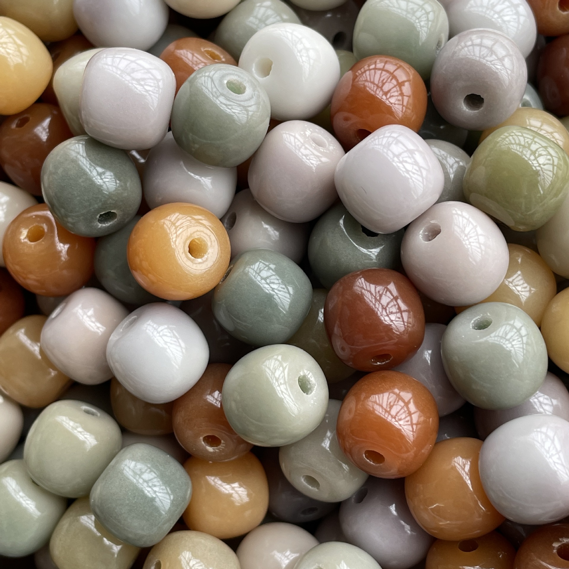 陈籽菩提根散籽 六年缅甸老料菩提手链文玩佛珠工厂直销 紫粉飘花