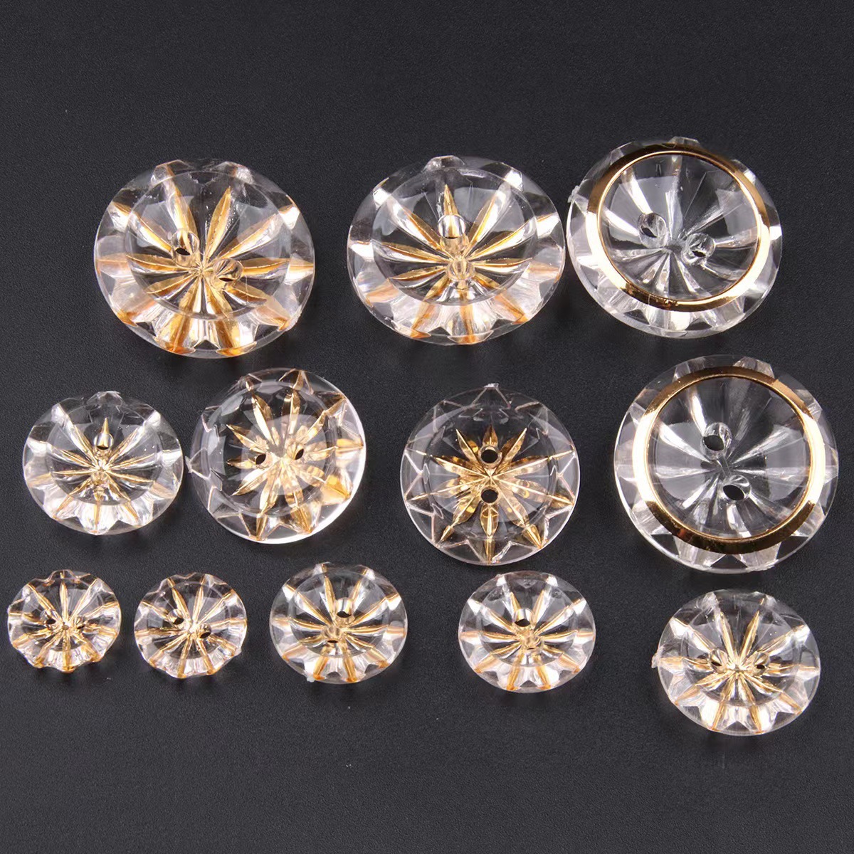 衬衫纽扣亚克力钻扣毛衣装饰透明小扣子衣服装饰圆形男女儿童服饰