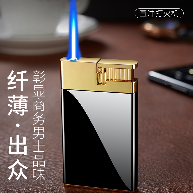 Lightweight windproof portable lighter metal direct injection inflatable cigarette lighter Creative lighter open flame manufacturers wholesale 265 details Picture