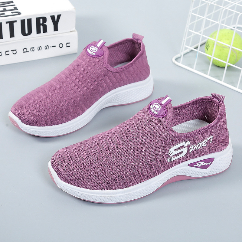 Women's Shoes Foreign Trade New Old Beijing Cloth Shoes Soft Bottom Walking Casual Sneakers Women's Cross-Border Stylish Mom Shoes Generation