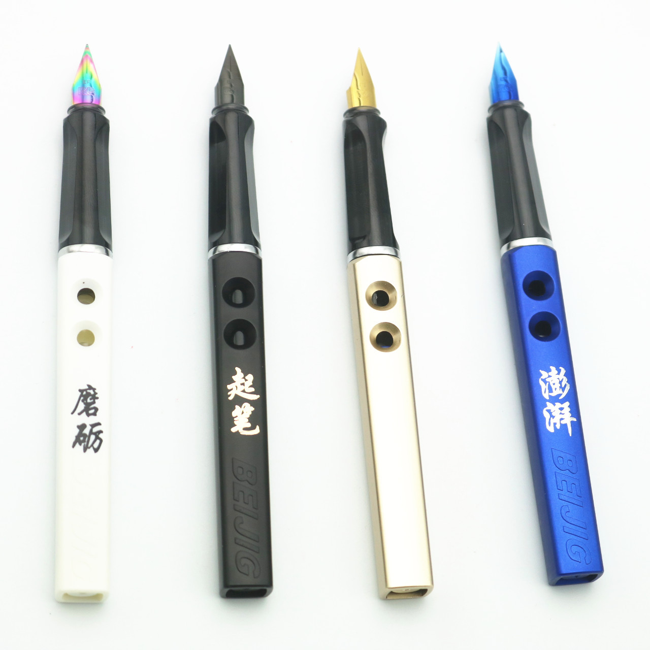 批发北极光8066型水浒炫彩ef尖正姿墨囊钢笔粗杆学生练字钢笔