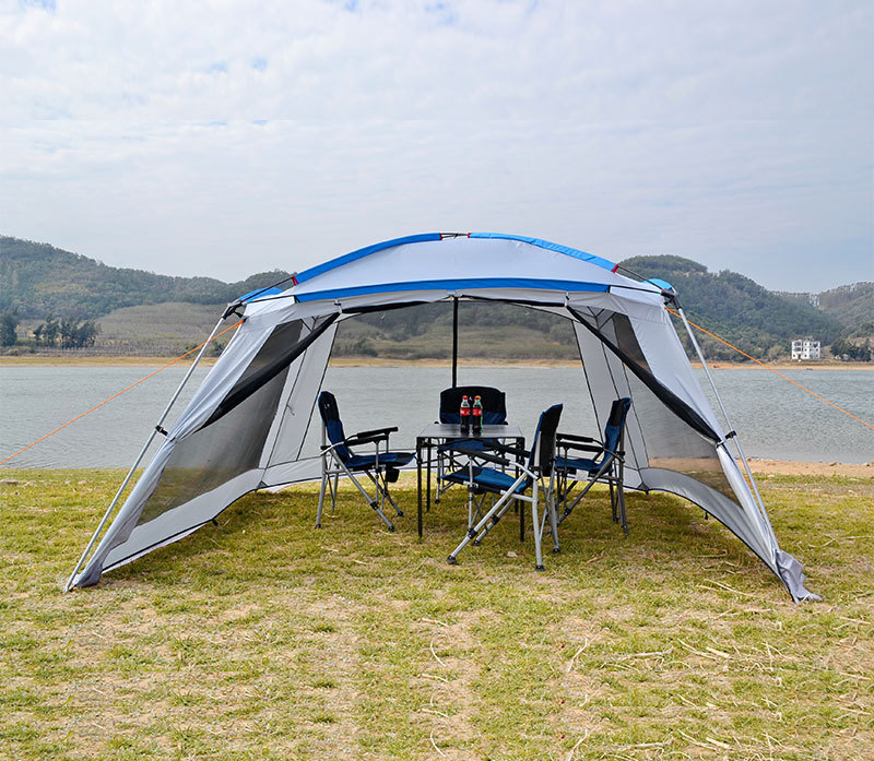 户外遮阳凉棚6-8人钓鱼伞帐防晒活动折叠便携野餐炊事沙滩大帐篷
