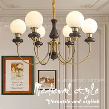 西早 法式复古中古吊灯卧室客厅主灯新中式美式书房餐厅吸顶灯具