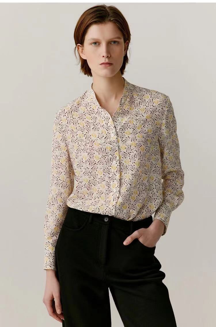 花衬衣真丝图片