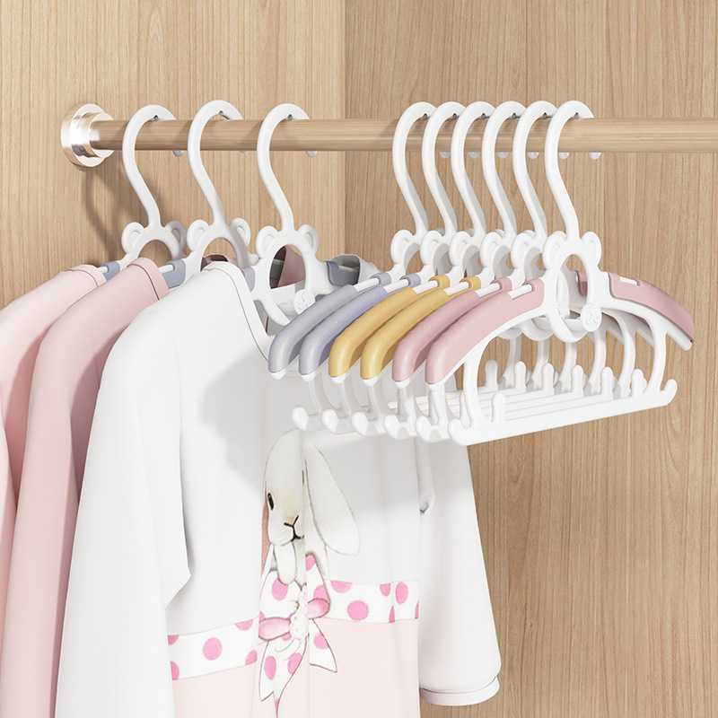 Children's Hanger Wholesale Household Clothes Baby Telescopic Coat Hanger Newborn Storage Hanger Baby Dedicated Drying Rack