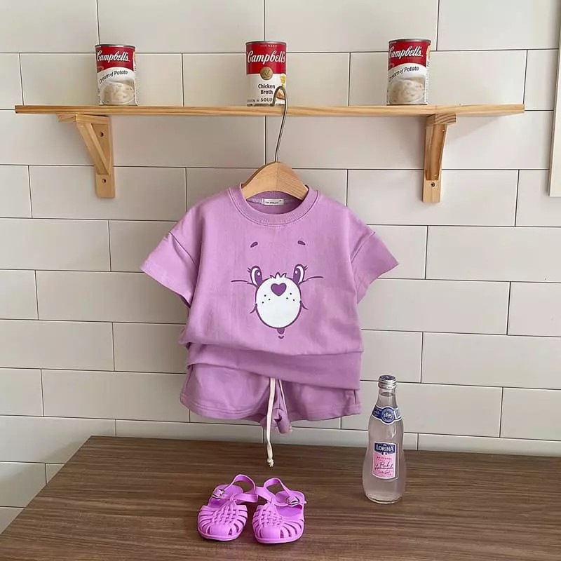 Korean Children's Clothing Children's Summer Short-Sleeved Suit Baby Sheath Clothing Class a Cotton Baby Summer Clothes Baby Clothes