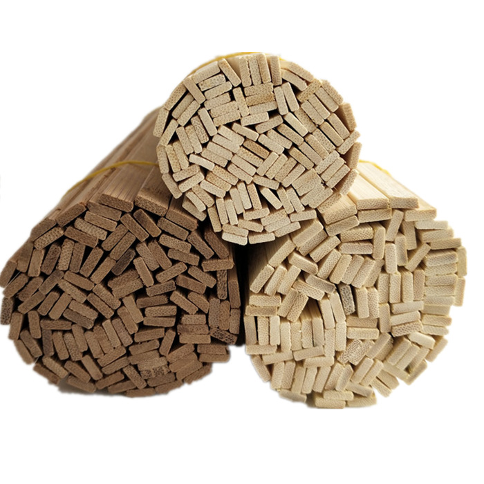 碳化竹签扁竹片diy手工创意模型竹棍小房材料竹棒木条30cm扁竹条