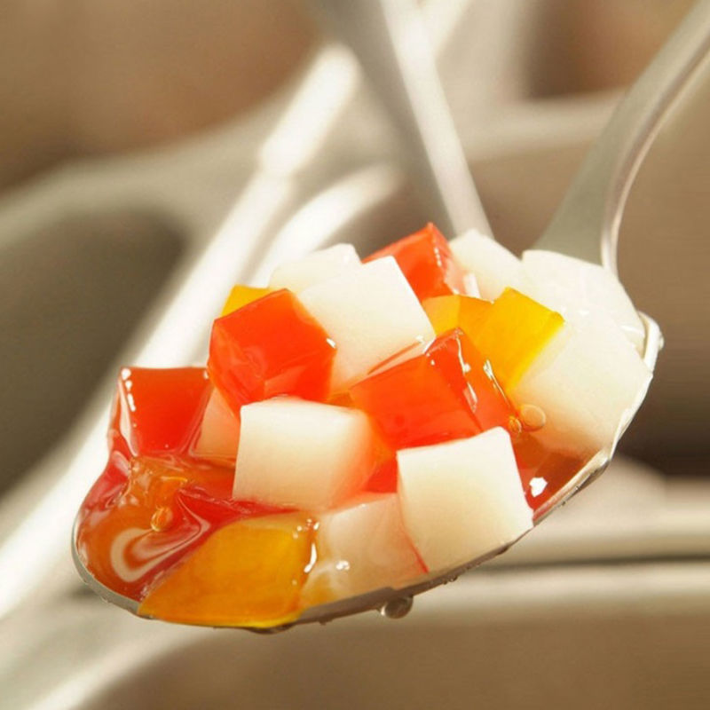 彩色椰果奶茶专用魔力水晶果三色蒟蒻椰果粒水果茶奶茶店原料商用