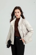 双面两穿羽绒服女短款立领2023冬小款轻薄简约保暖春季百搭外套韩