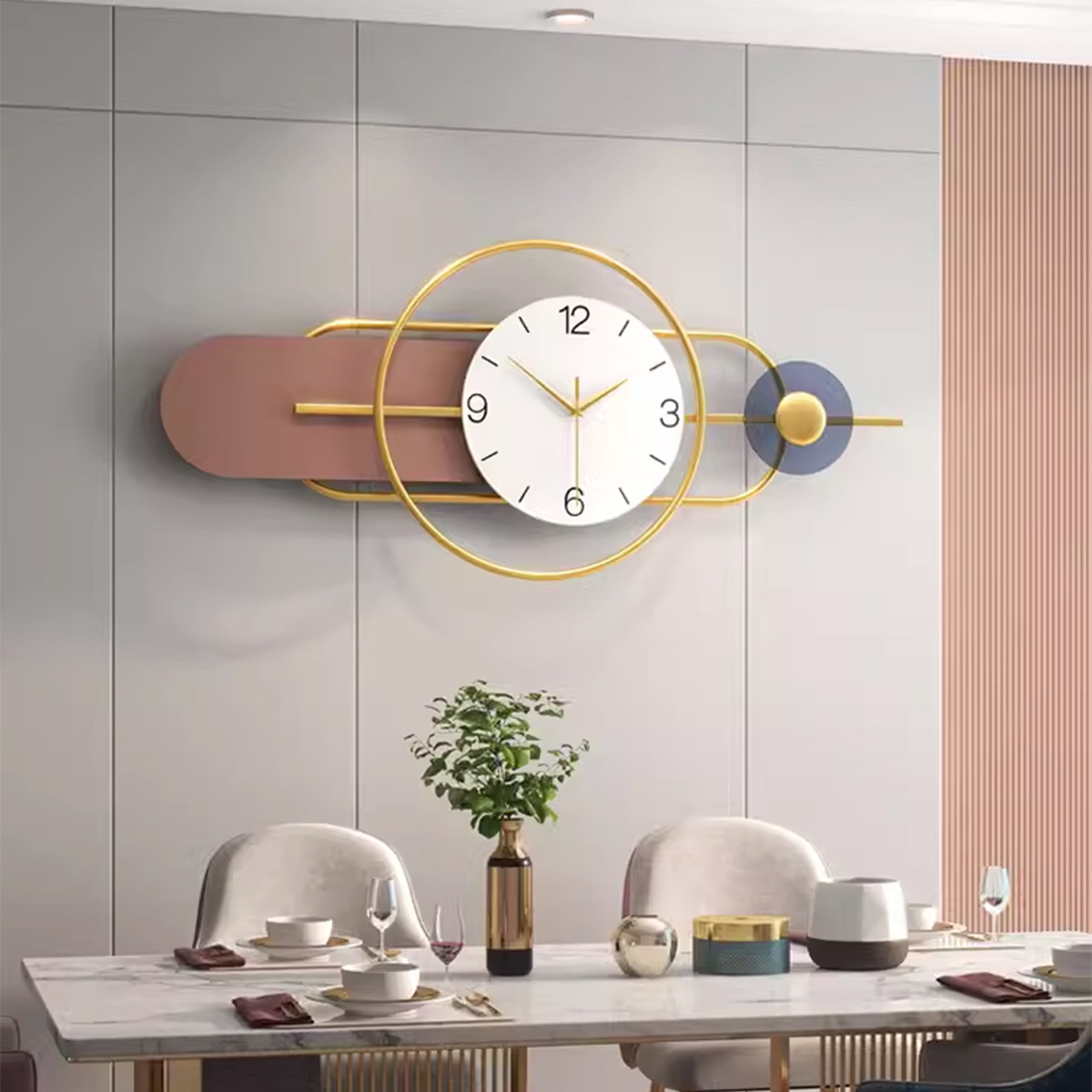 Light Luxury Clock Wall Clock Living Room Home Fashion Modern Minimalist Trending Creative Special Decoration Restaurant Clock Wall Hanging