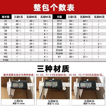 顺丰快递专用纸箱打包正方形半高扁平123456号顺风包装纸箱子批发