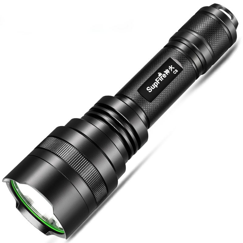 神火c8-xpe强光手电筒正品18650可充电led迷你便携军家用多功能5w