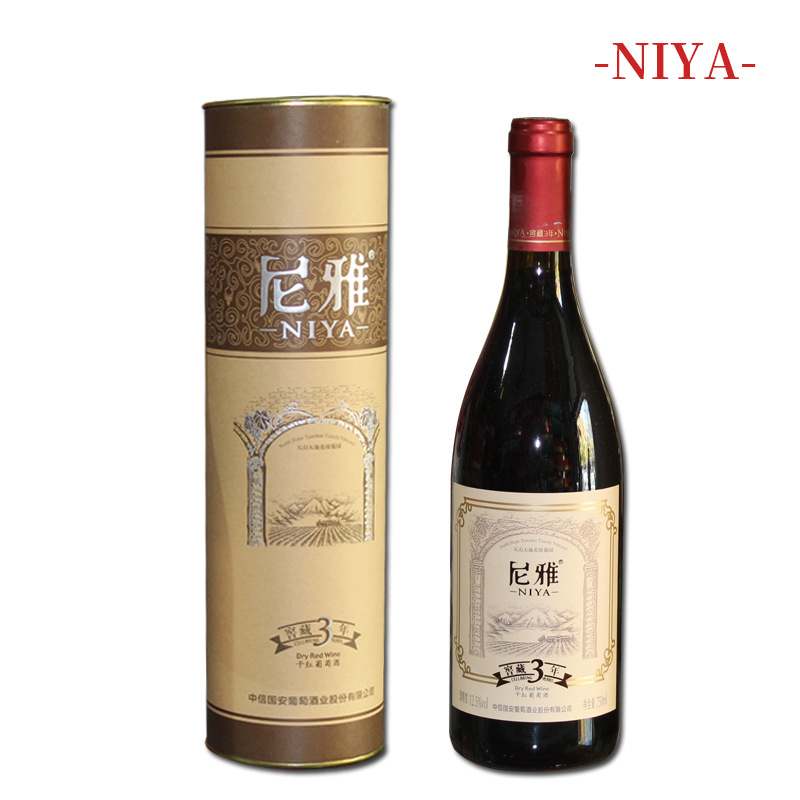 尼雅窖藏三年干红葡萄酒 新疆红酒赤霞珠750ml*6瓶/箱包邮