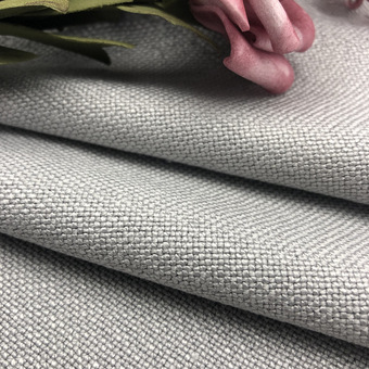 定制春夏梭织亚麻粘混纺烫银水洗面料 亚麻银色布料 衬衣夹克亚麻