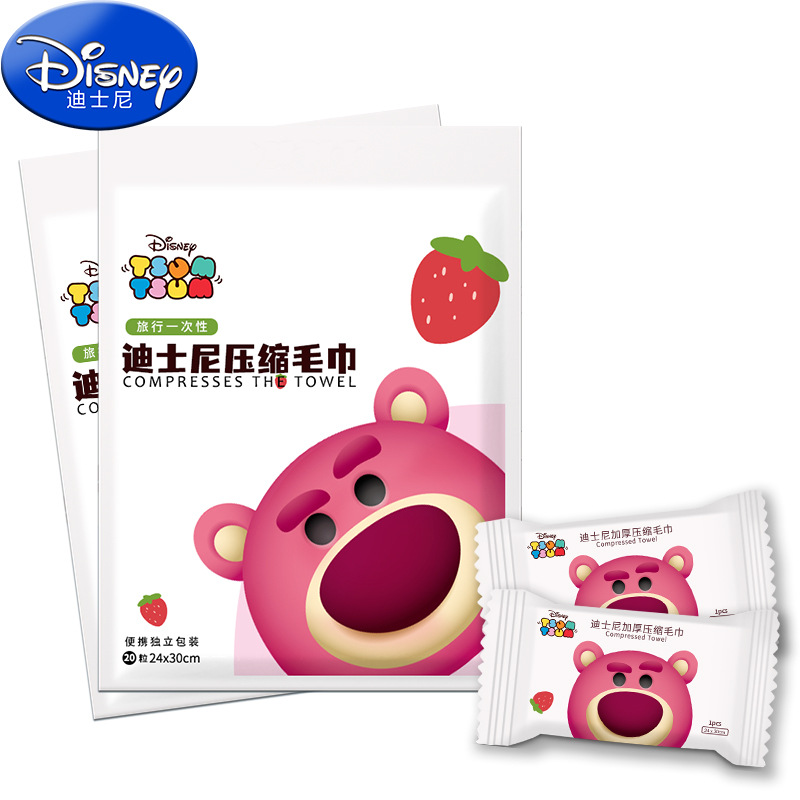 Disney Disposable Face Cloth Thick Compressed Bath Towel Cotton Pads Paper Cleaning Towel Reel Removable Face Cleaning Wholesale