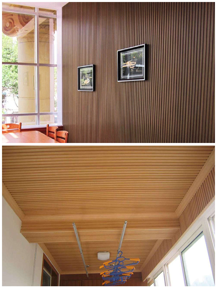 生态木护墙板长城板阳台背景墙204大吊顶天花材料绿可木格栅装饰