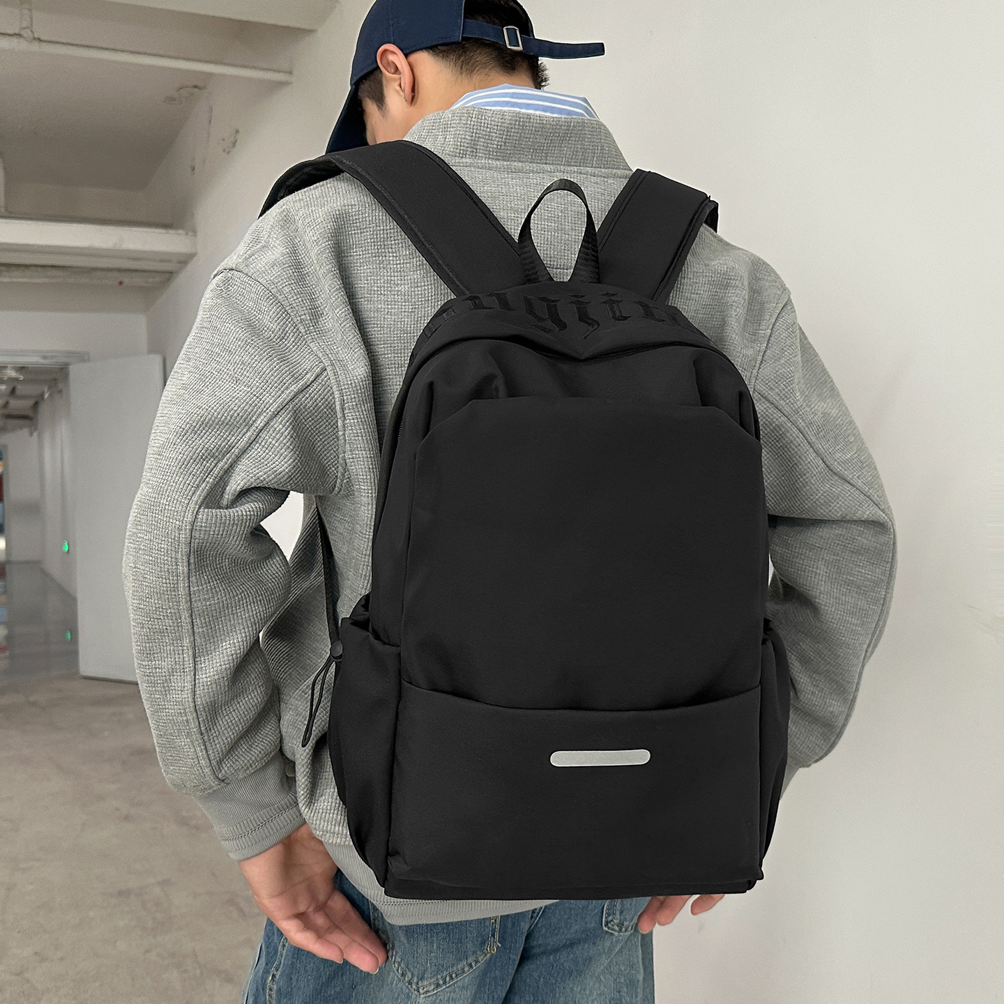 森系大容量纯色双肩包女书包男背包女双肩轻便旅游登山包电脑包