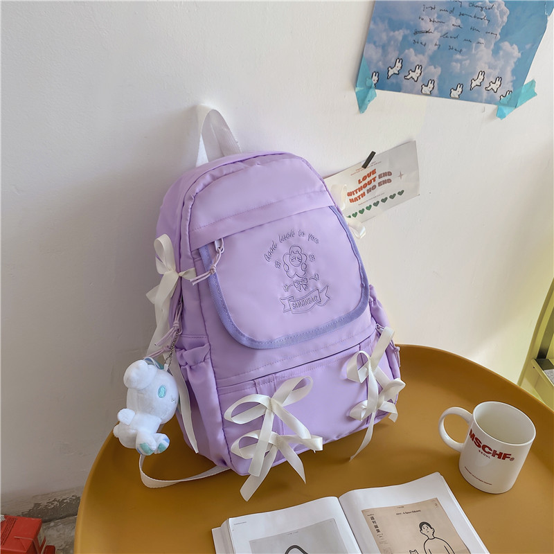 Spring 2022 New Korean Style Large Capacity Junior High School Campus Student Schoolbag Leisure Travel Backpack for Women Wholesale