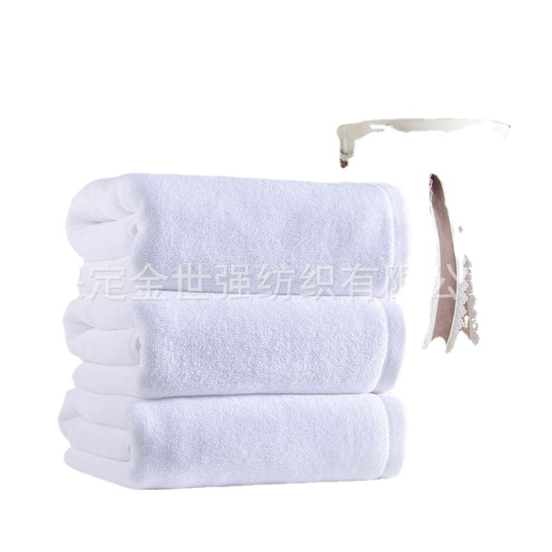 Pure Cotton Hotel Towel 100G Hotel Towel Sweat Steaming Sauna Bath White Towel Wholesale for Beauty Salons Embroidery