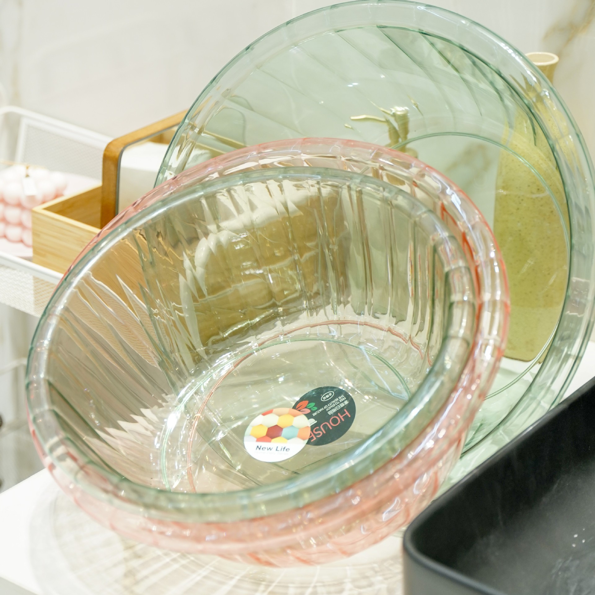 家用钢化脸盆塑料盆pet加厚摔不破耐高温厨房婴儿学生用水洗脸盆-阿里