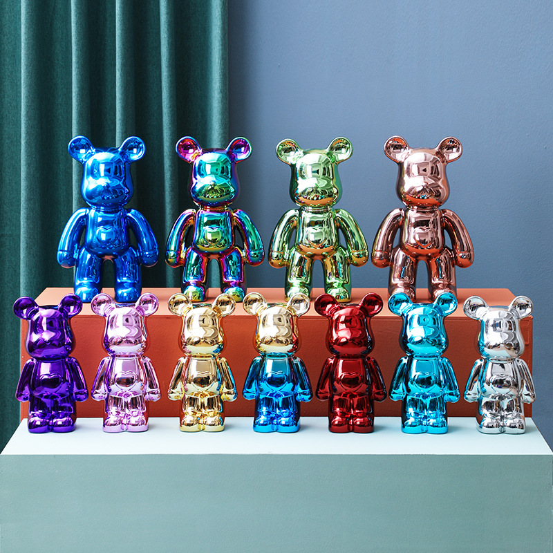 陶瓷电镀暴力熊存钱罐潮玩摆件家居客厅玄关酒柜摆件家装饰品