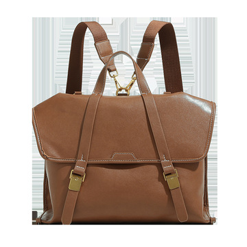 广州女包速卖通亚马逊爆款游历公文包无性别复古植鞣皮斜挎双肩包