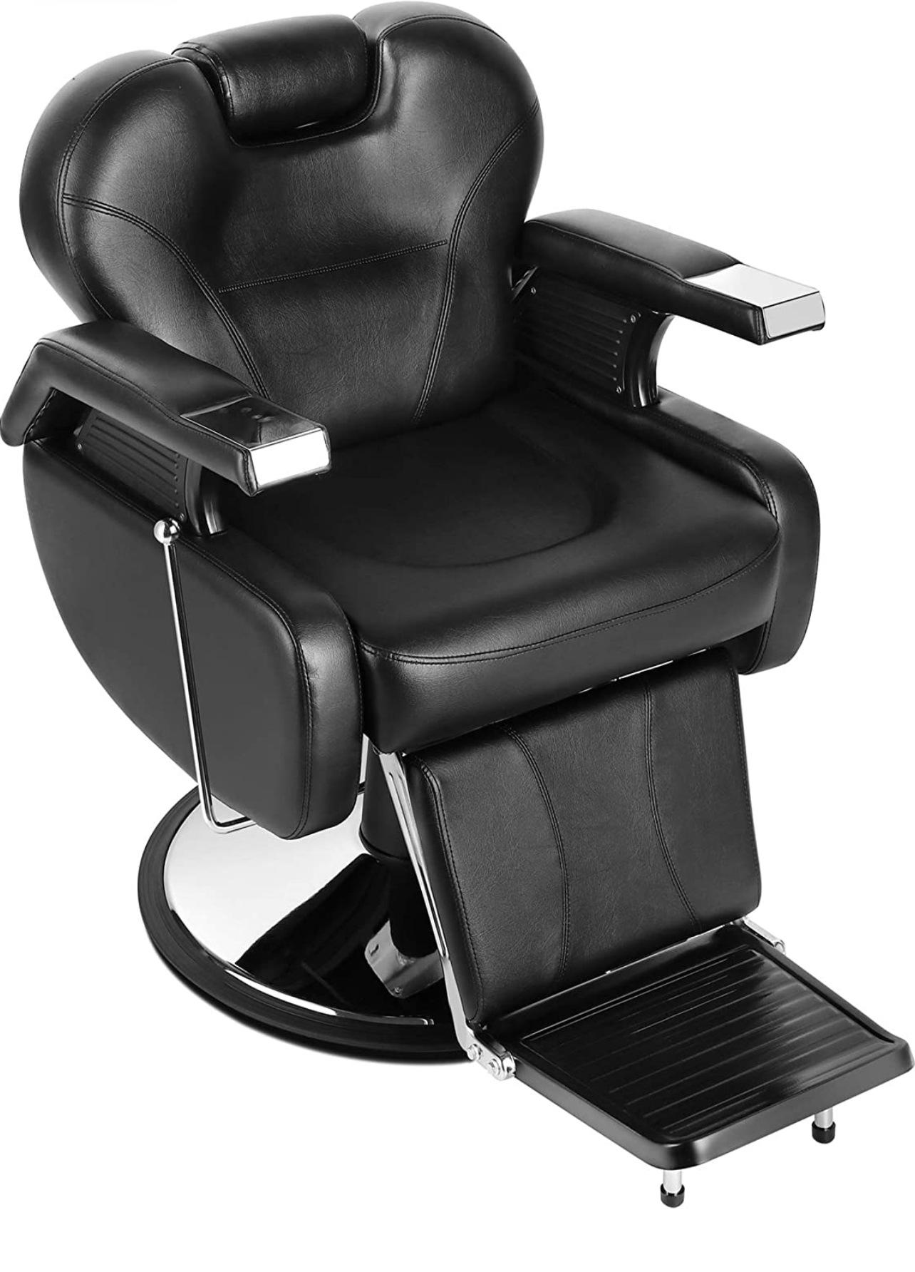 跨境理发椅新款美发椅液压可放倒男士剪发椅理发椅工厂邮购包装