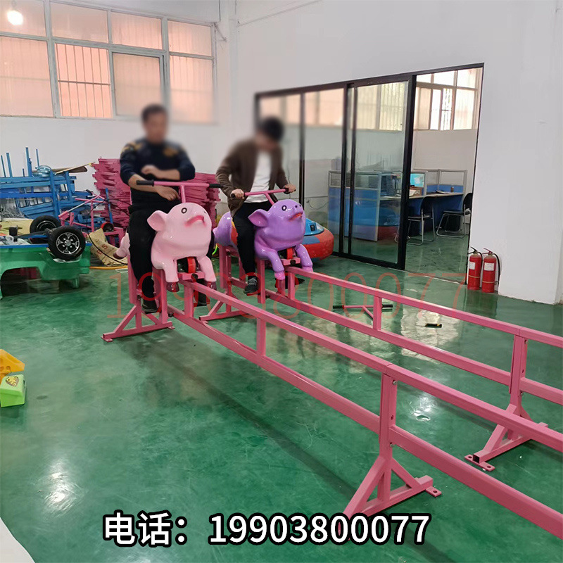 抖音快手景区农庄网红小猪赛跑骑猪比赛坑爹过山车许愿树无动力