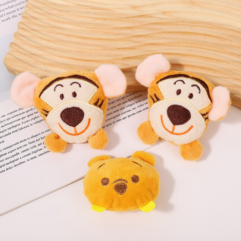 Cute Cartoon Plush Doll Brooch Pooh Bear Children Girl DIY Bag Accessories Headdress Ankle Sock Clothing Accessories