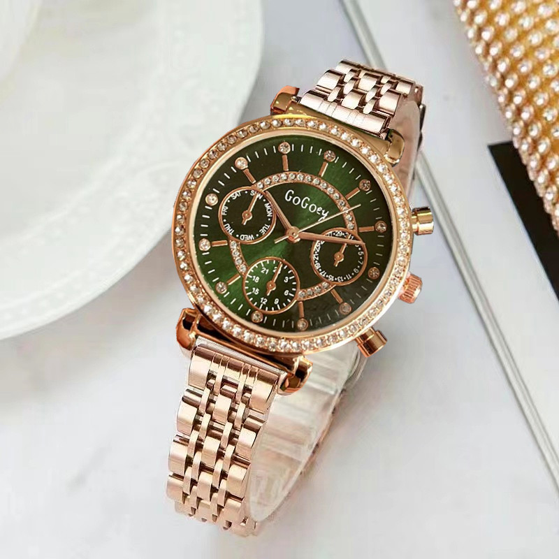 新品时尚女士手表 女款气质高级感ins风小众钢带镶钻石英女表跨境