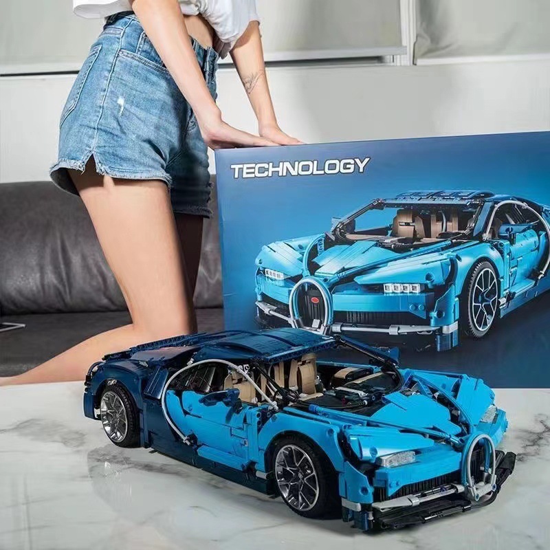 Compatible with Lego Building Blocks Rambo 911 Bugatti Remote Control Car Model Puzzle Assembled Children's Toy Birthday Gift