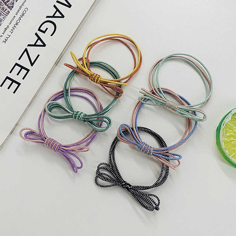 高弹力耐用橡皮筋皮套黑色简约气质发圈扎头发绳女发饰丸子头发饰