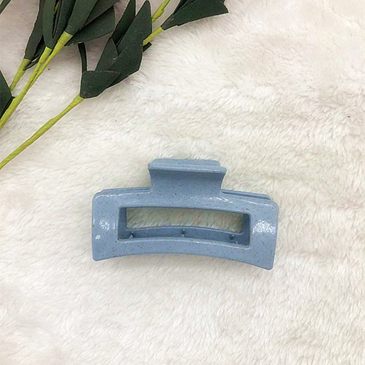 2022 Popular 9cm Square Mouth Geometric Wheat Straw Degradable Environmental Protection Simple Online Influencer Refined Crab Clamp Hair Clip for Bath