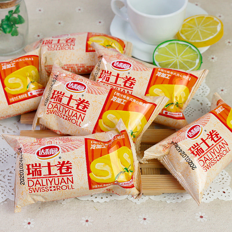 达利园瑞士卷香蕉味草莓味橙汁味散称3斤/5斤蛋糕零食下午茶糕点