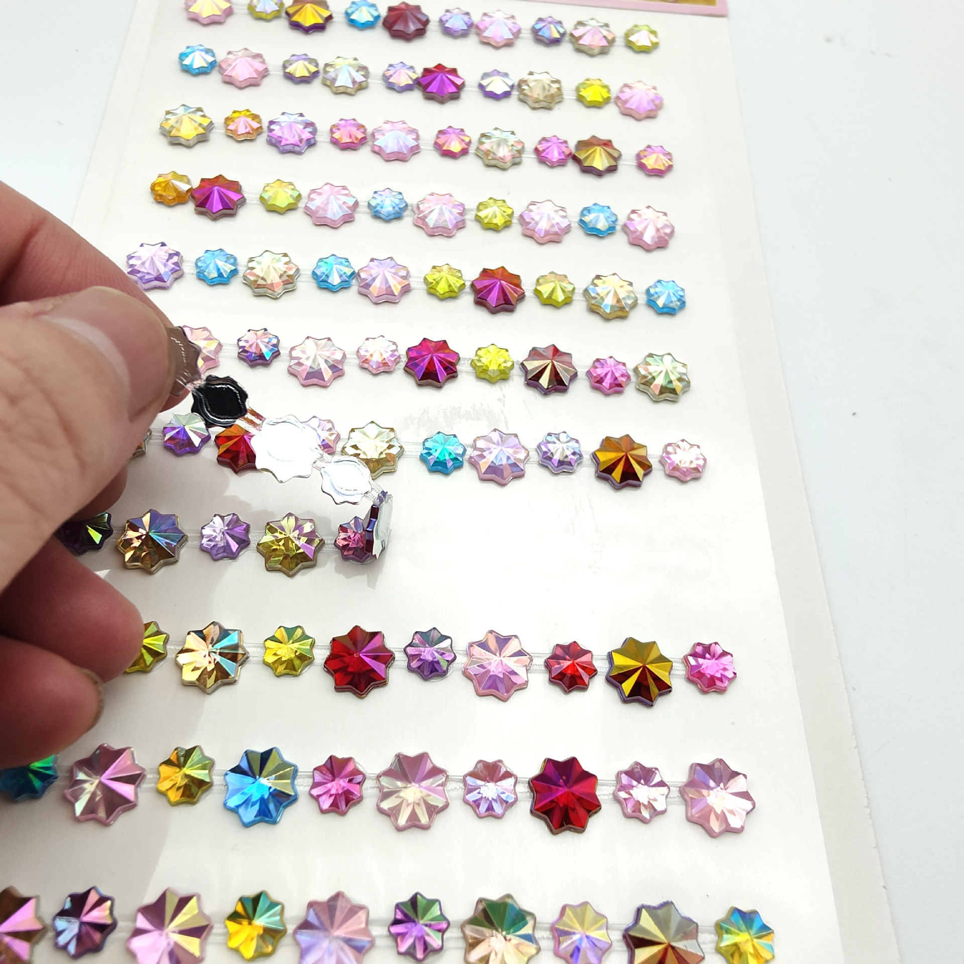 Colorful Ice Flower Bracelet Stickers DIY Album Decoration Diamond Sticker Automotive Decorative Paste Acrylic Colorful Diamond Stickers Diamond Sticker Mobile Phone Stickers