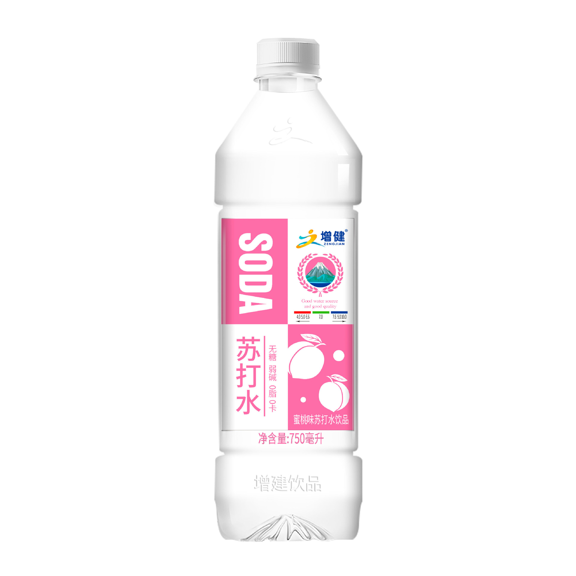 增健锌加强苏打水饮品 750ml瓶装水 无糖弱碱0脂0卡苏打饮料